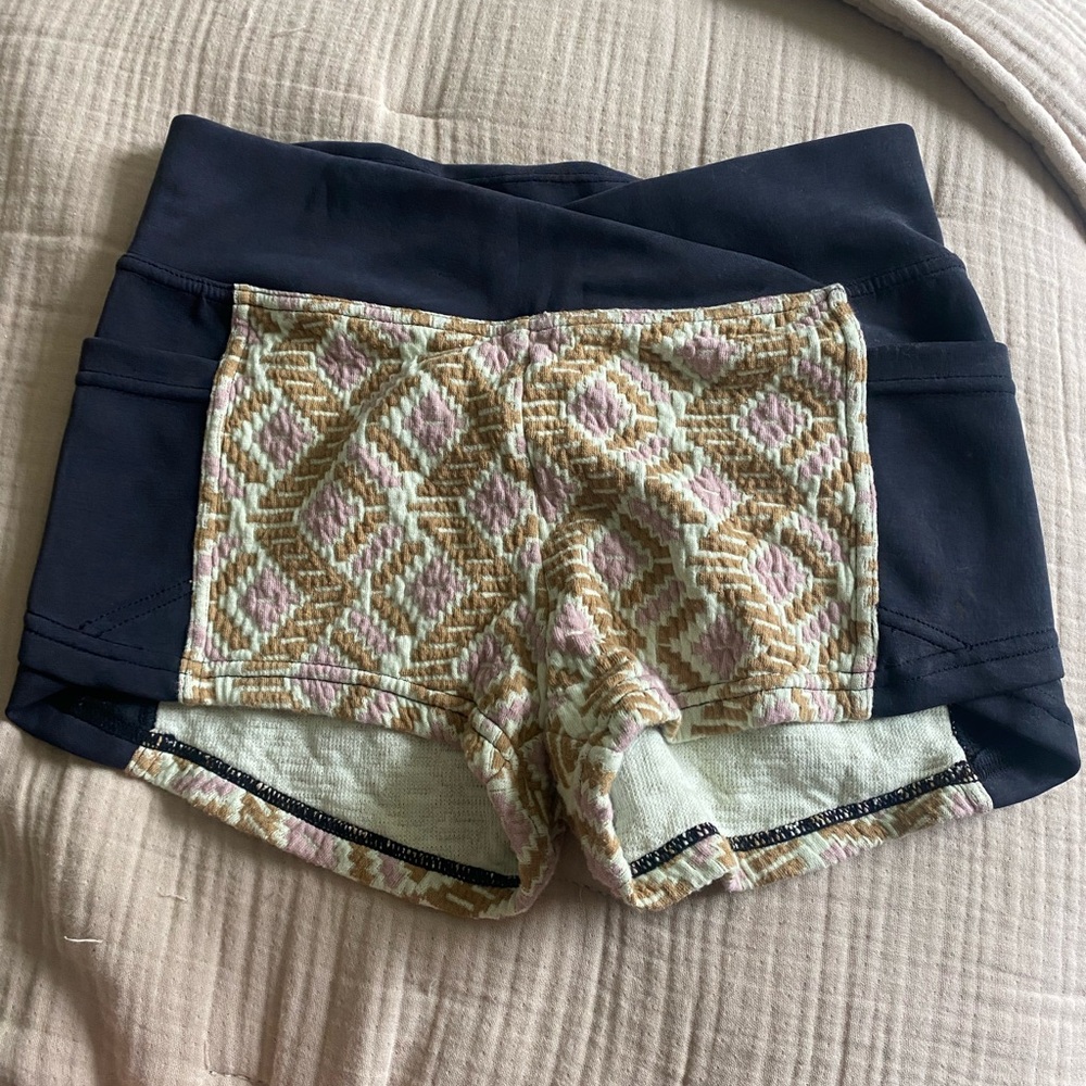 Free people movement cross waist biker shorts